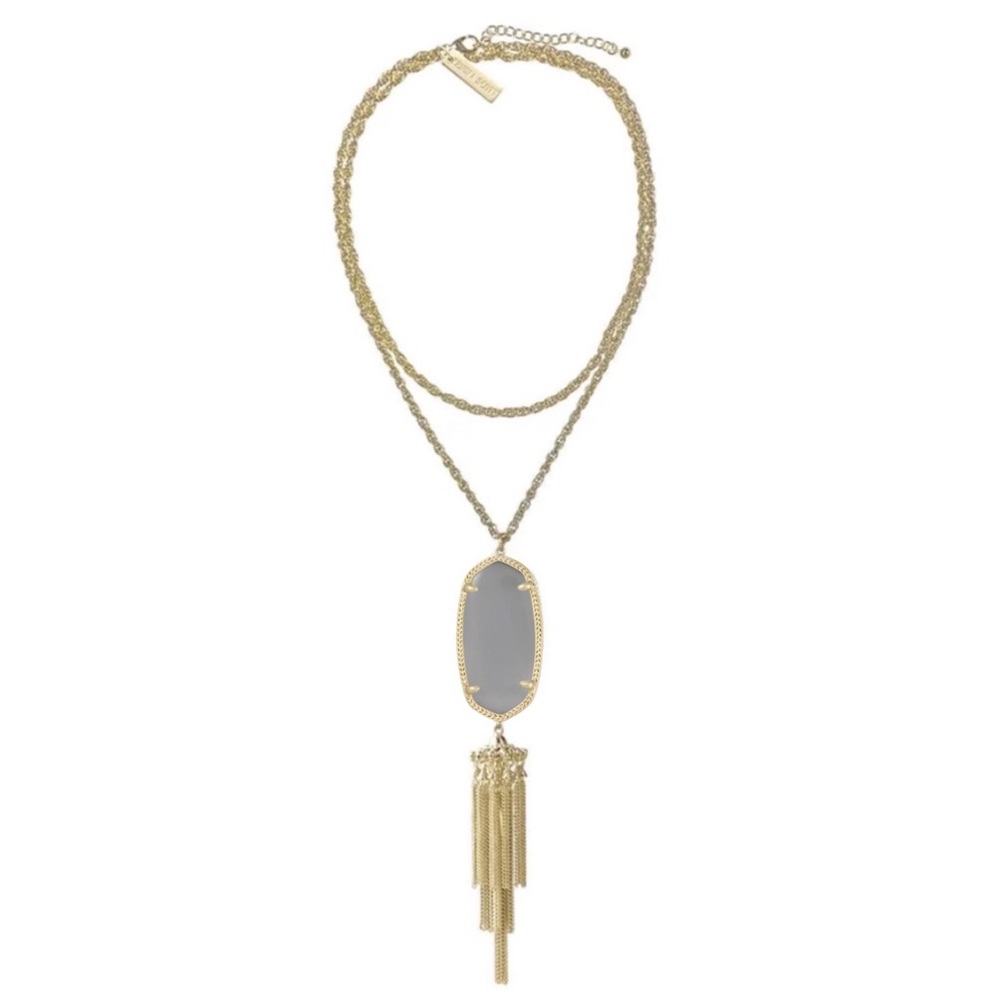 KENDRA SCOTT • Gold Rayne Cat’s Eye Tassel Necklace - Picture 3 of 4